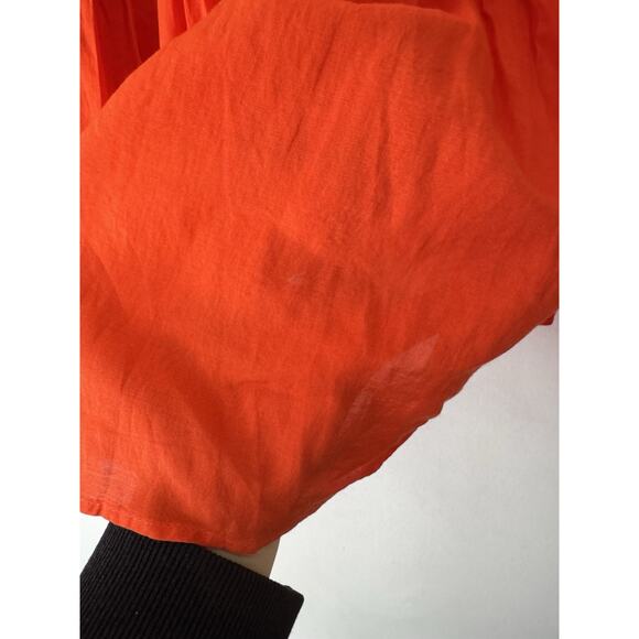 NWT Madewell Pintucked Flutter Sleeve Top Fiery Orange Size XS - Picture 9 of 11